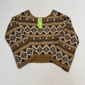 Sam Edelman Tan Geometric Sweater Size M